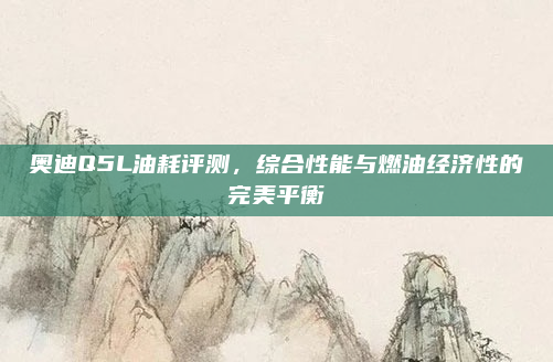 奥迪Q5L油耗评测，综合性能与燃油经济性的完美平衡