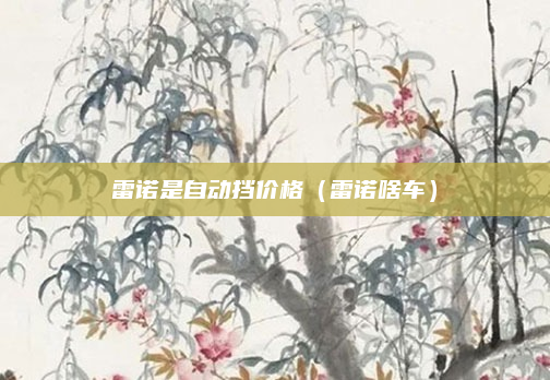 雷诺是自动挡价格(雷诺啥车)