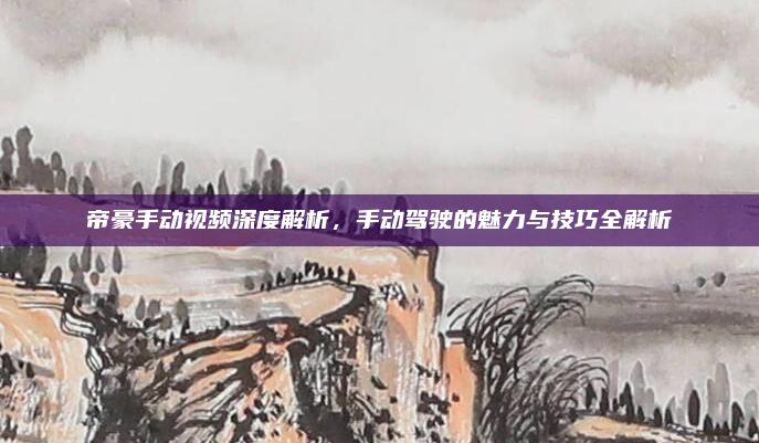 帝豪手动视频深度解析，手动驾驶的魅力与技巧全解析