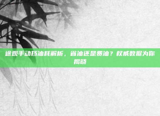 途观手动挡油耗解析，省油还是费油？权威数据为你揭晓