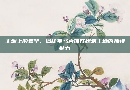 工地上的奢华，揭秘宝马内饰在建筑工地的独特魅力