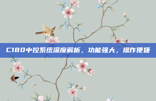 C180中控系统深度解析,功能强大,操作便捷