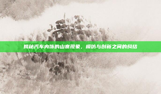 揭秘汽车内饰的山寨现象,模仿与创新之间的纠结