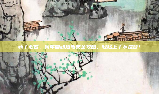 新手必看，轿车自动挡驾驶全攻略，轻松上手不是梦！