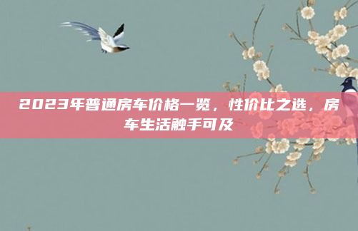 2023年普通房车价格一览，性价比之选，房车生活触手可及
