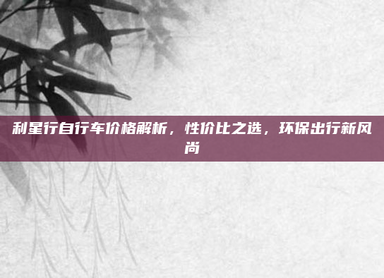 利星行自行车价格解析，性价比之选，环保出行新风尚