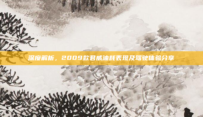 深度解析,2009款君威油耗表现及驾驶体验分享