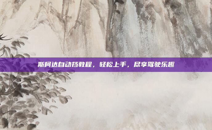 斯柯达自动挡教程，轻松上手，尽享驾驶乐趣