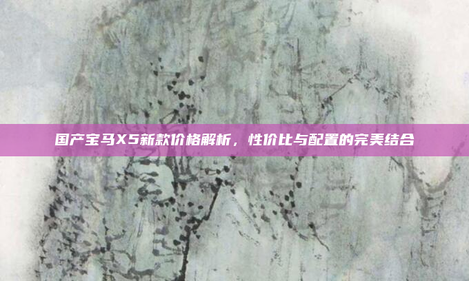 国产宝马X5新款价格解析，性价比与配置的完美结合