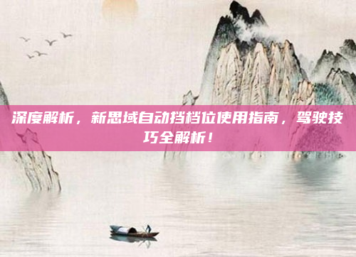 深度解析,新思域自动挡档位使用指南,驾驶技巧全解析!