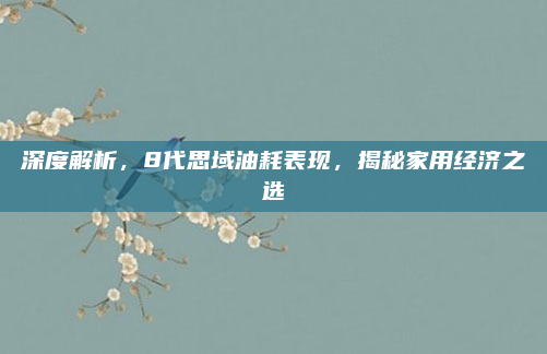 深度解析,8代思域油耗表现,揭秘家用经济之选