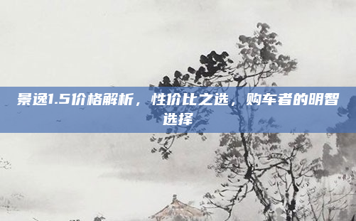 景逸1.5价格解析,性价比之选,购车者的明智选择
