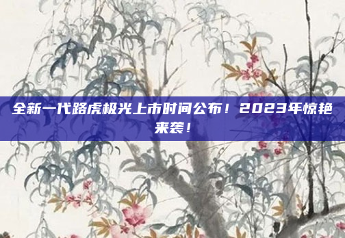 全新一代路虎极光上市时间公布！2023年惊艳来袭！