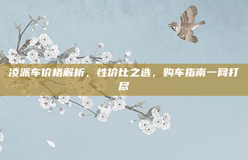 凌派车价格解析,性价比之选,购车指南一网打尽