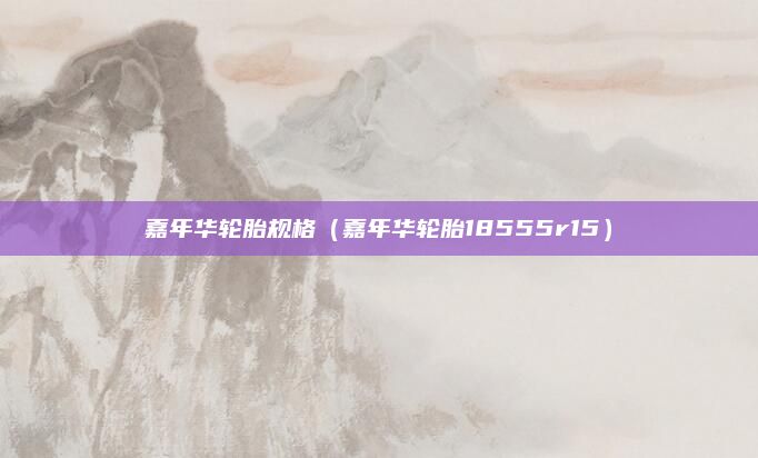 嘉年华轮胎规格（嘉年华轮胎18555r15）