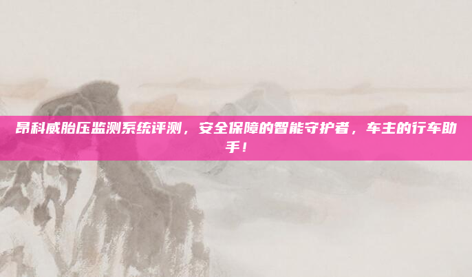 昂科威胎压监测系统评测，安全保障的智能守护者，车主的行车助手！