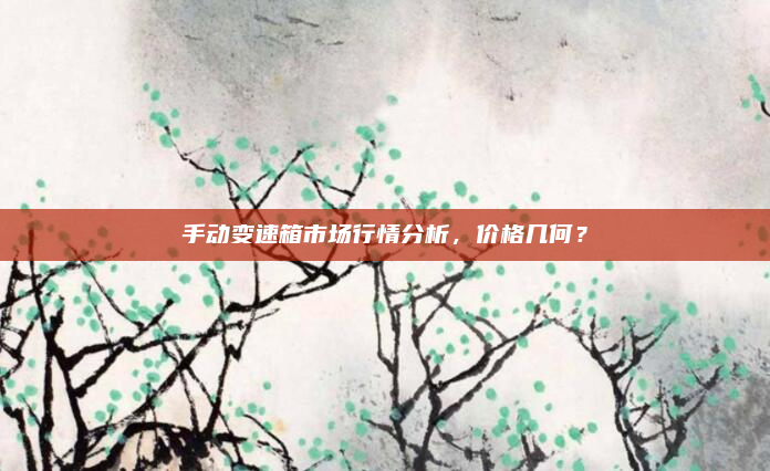 手动变速箱市场行情分析，价格几何？