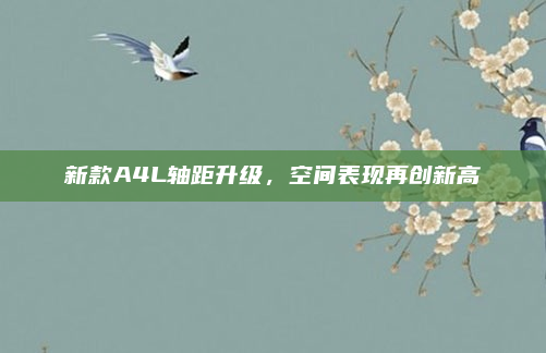 新款A4L轴距升级,空间表现再创新高