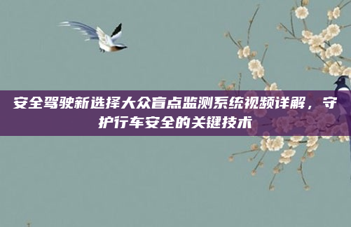 安全驾驶新选择大众盲点监测系统视频详解，守护行车安全的关键技术