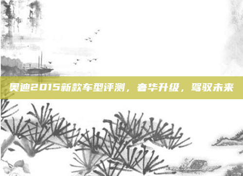 奥迪2015新款车型评测，奢华升级，驾驭未来