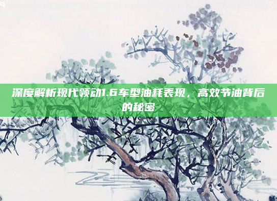 深度解析现代领动1.6车型油耗表现，高效节油背后的秘密