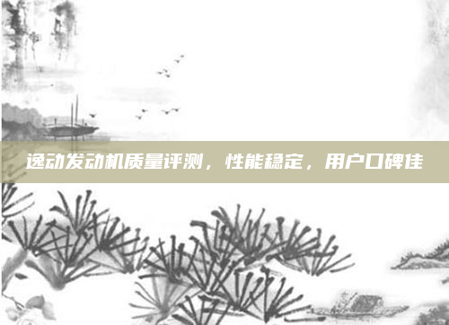 逸动发动机质量评测，性能稳定，用户口碑佳