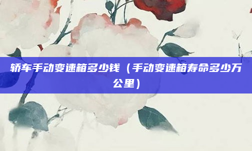 轿车手动变速箱多少钱（手动变速箱寿命多少万公里）