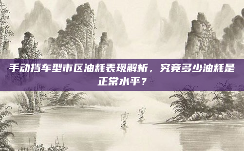 手动挡车型市区油耗表现解析，究竟多少油耗是正常水平？