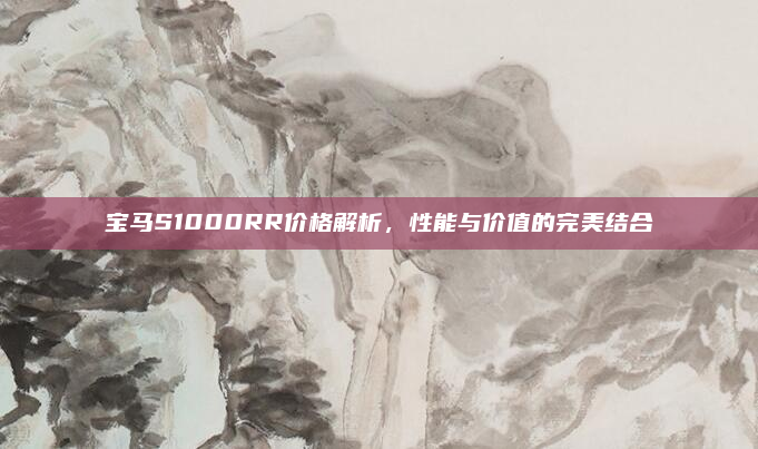 宝马S1000RR价格解析，性能与价值的完美结合