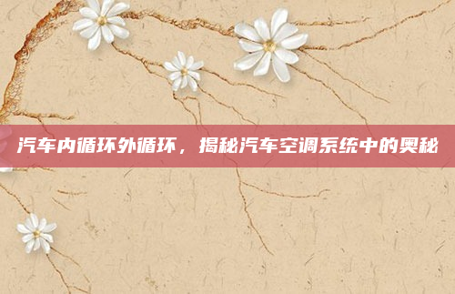 汽车内循环外循环，揭秘汽车空调系统中的奥秘