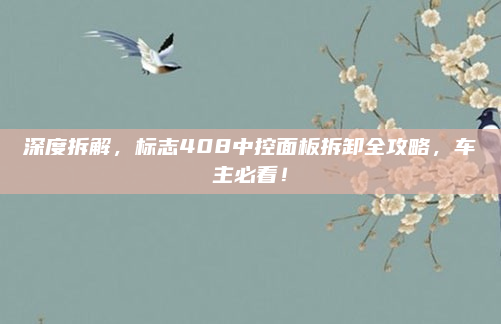 深度拆解,标志408中控面板拆卸全攻略,车主必看!