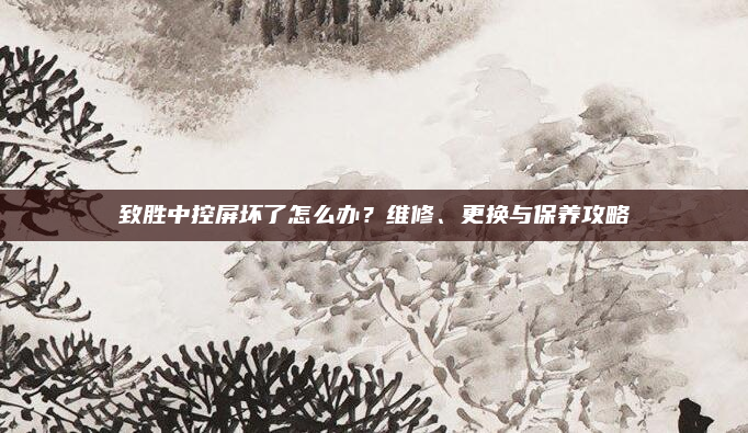 致胜中控屏坏了怎么办？维修、更换与保养攻略
