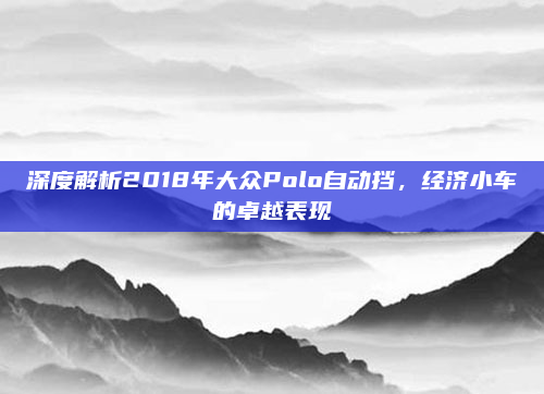 深度解析2018年大众Polo自动挡，经济小车的卓越表现