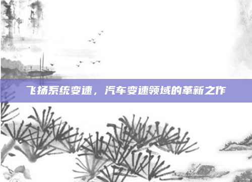飞扬系统变速,汽车变速领域的革新之作