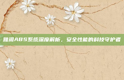 雅阁ABS系统深度解析,安全性能的科技守护者