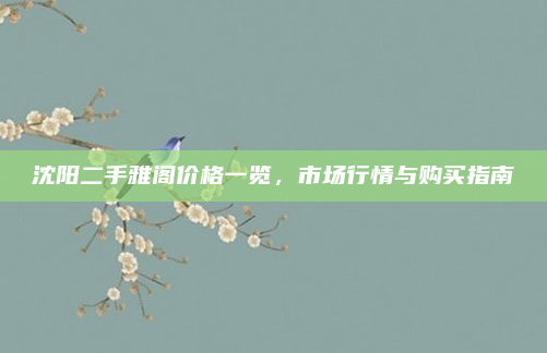 沈阳二手雅阁价格一览,市场行情与购买指南