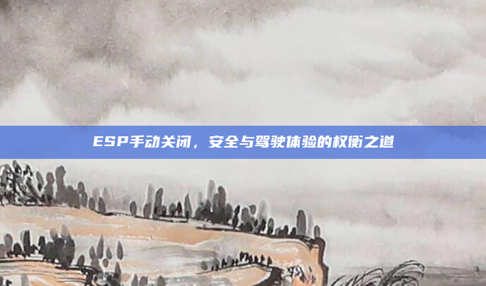 ESP手动关闭,安全与驾驶体验的权衡之道