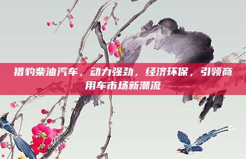 猎豹柴油汽车，动力强劲，经济环保，引领商用车市场新潮流