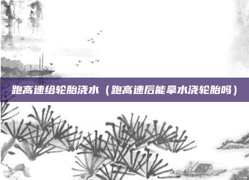 跑高速给轮胎浇水(跑高速后能拿水浇轮胎吗)