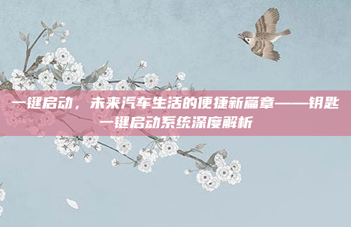 一键启动，未来汽车生活的便捷新篇章——钥匙一键启动系统深度解析