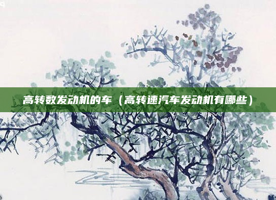 高转数发动机的车(高转速汽车发动机有哪些)