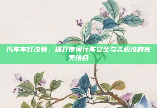 汽车车灯改装，提升夜间行车安全与美观性的完美结合