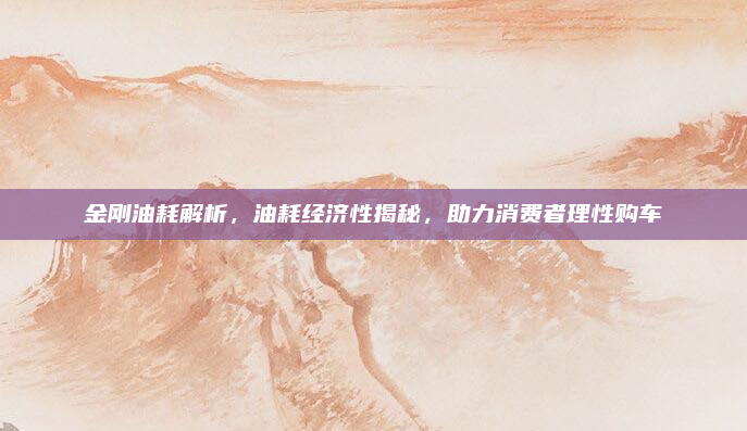金刚油耗解析，油耗经济性揭秘，助力消费者理性购车
