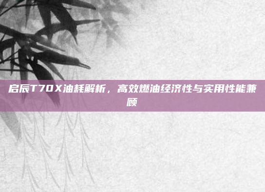 启辰T70X油耗解析，高效燃油经济性与实用性能兼顾