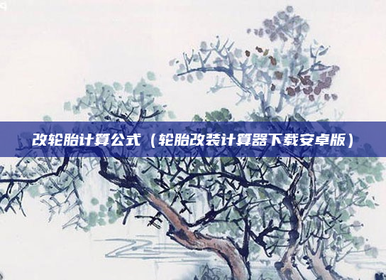 改轮胎计算公式（轮胎改装计算器下载安卓版）