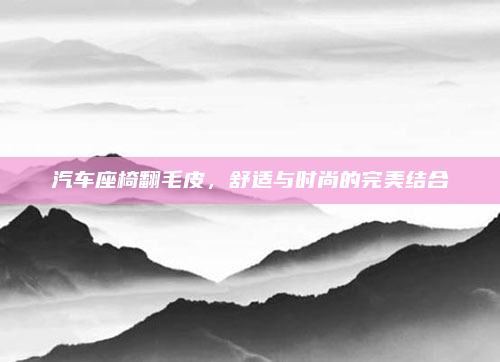 汽车座椅翻毛皮，舒适与时尚的完美结合