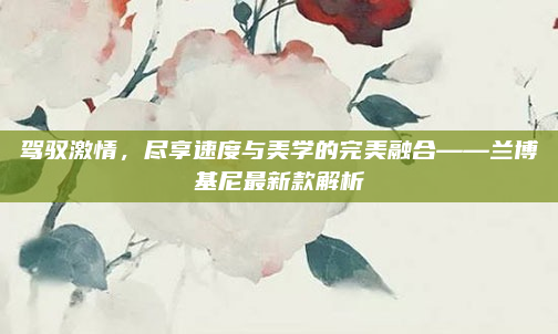 驾驭激情，尽享速度与美学的完美融合——兰博基尼最新款解析
