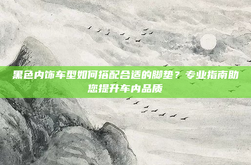 黑色内饰车型如何搭配合适的脚垫？专业指南助您提升车内品质