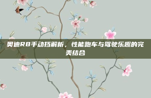 奥迪R8手动挡解析，性能跑车与驾驶乐趣的完美结合