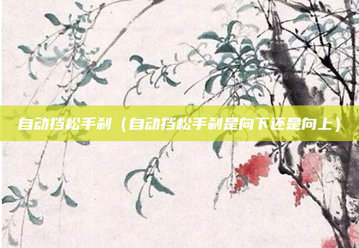 自动挡松手刹(自动挡松手刹是向下还是向上)
